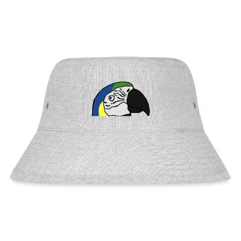 blue macaw - Stanley/Stella Recycled Bucket Hat - heather grey - Front