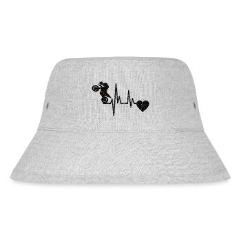 Motorrad Motorradfan Motorradfahrer Motorcross - Stanley/Stella recycelter Bucket Hat - Grau meliert - Vorne