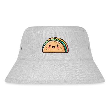 Kawaii Bunte süße glückliche Taco - Stanley/Stella recycelter Bucket Hat - Grau meliert - Vorne