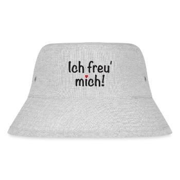 Ich freu' mich! - Stanley/Stella recycelter Bucket Hat - Grau meliert - Vorne