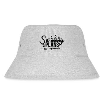 So many Plans - Stanley/Stella recycelter Bucket Hat - Grau meliert - Vorne
