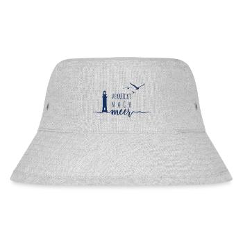 Verrückt nach Meer - Wellen Nordsee - Stanley/Stella recycelter Bucket Hat - Grau meliert - Vorne