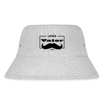 Lieben Vatertag Schnauzbart - Vatertags Geschenk - Stanley/Stella recycelter Bucket Hat - Grau meliert - Vorne