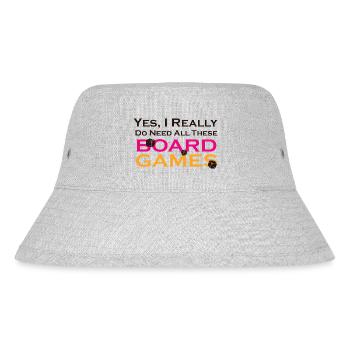boardgame chess backgammon game night - Stanley/Stella recycelter Bucket Hat - Grau meliert - Vorne