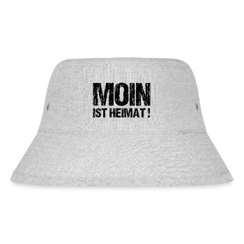Moin ist Heimat Geschenk Sprüche für den Norden - Stanley/Stella recycelter Bucket Hat - Grau meliert - Vorne