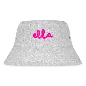 Name Ella - Stanley/Stella recycelter Bucket Hat - Grau meliert - Vorne