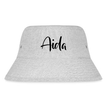 VornameAida - Stanley/Stella recycelter Bucket Hat - Grau meliert - Vorne