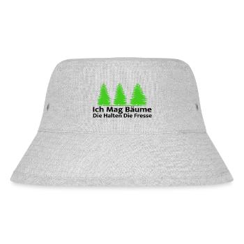 Ich Mag Bäume Die Halten Die Fresse - Waldliebe - Stanley/Stella recycelter Bucket Hat - Grau meliert - Vorne