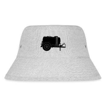 Geierbecken-Landwirtschaftsmaschine - Stanley/Stella recycelter Bucket Hat - Grau meliert - Vorne