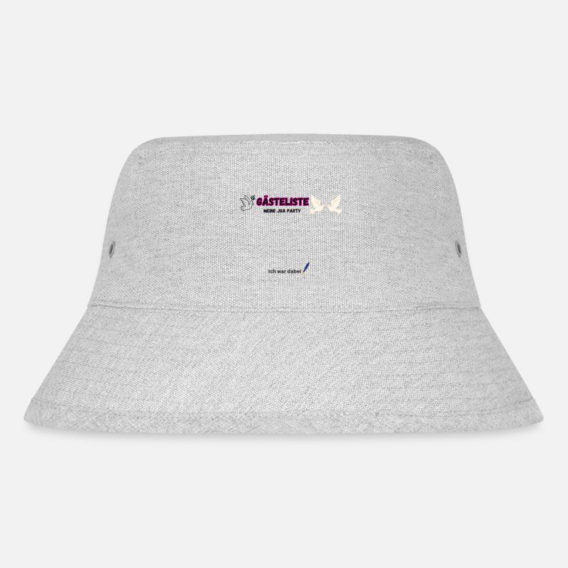 Gästeliste Junggesellenabschied - Stanley/Stella recycelter Bucket Hat - Grau meliert