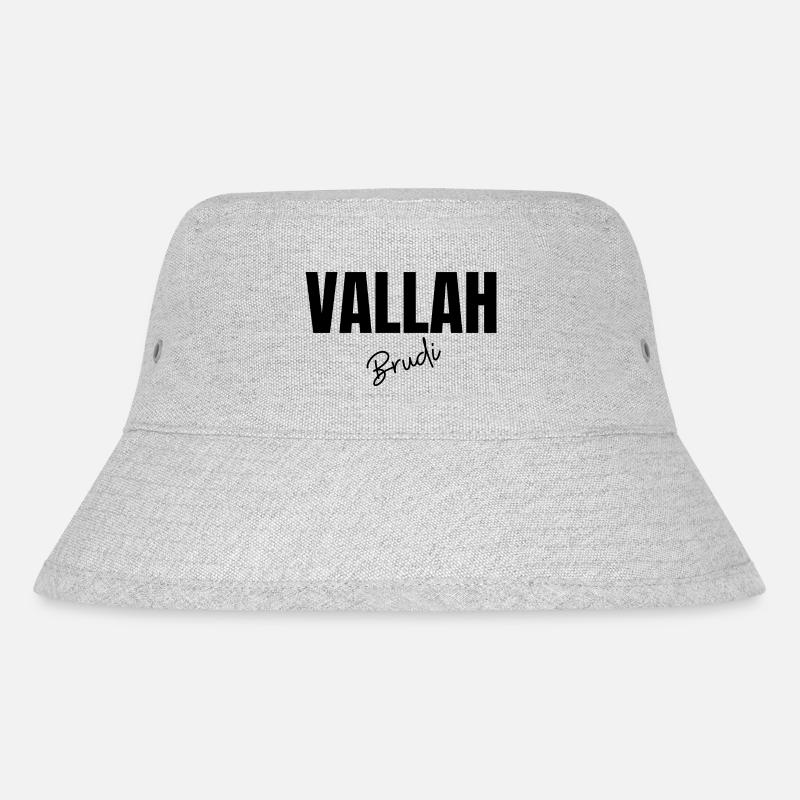 VALLAH Brudi - Stanley/Stella recycelter Bucket Hat - Grau meliert
