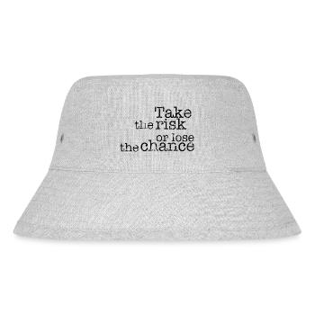Take the risk or lose the chance - Stanley/Stella recycelter Bucket Hat - Grau meliert - Vorne