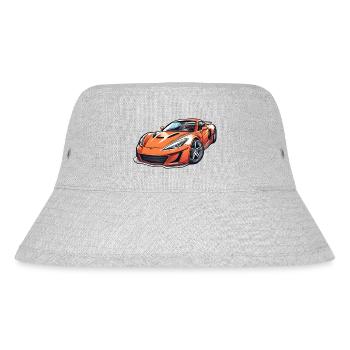 Flaming Sports Car - Stanley/Stella Recycled Bucket Hat - heather grey - Front