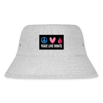 Paix, Amour, Donner du sang - Bob recyclé Stanley/Stella - gris chiné - Devant