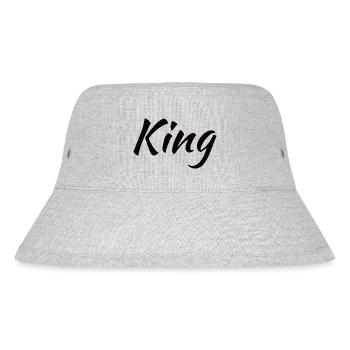 König - Stanley/Stella recycelter Bucket Hat - Grau meliert - Vorne