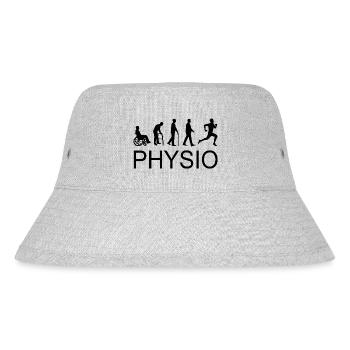 physio schwarz - Stanley/Stella recycelter Bucket Hat - Grau meliert - Vorne