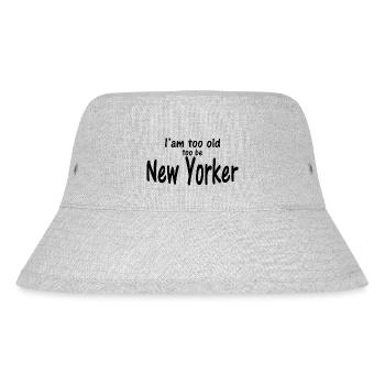 Too old to be New Yorker - Stanley/Stella Recycled Bucket Hat - heather grey - Front
