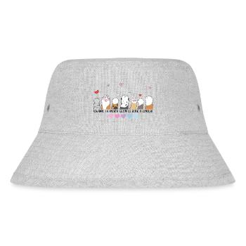 Katzenpfoten heben die Hände hoch - Stanley/Stella recycelter Bucket Hat - Grau meliert - Vorne