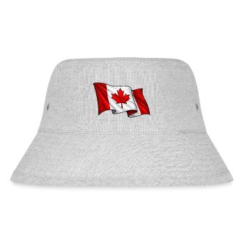 Kanada Kanadische Flagge - Stanley/Stella recycelter Bucket Hat - Grau meliert - Vorne
