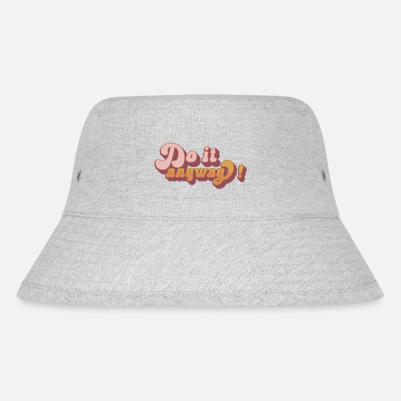 Do it anyway! - Stanley/Stella recycelter Bucket Hat - Grau meliert