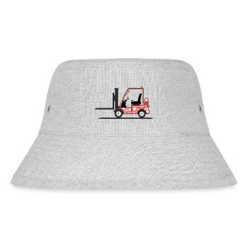 Staplerfahrer Herz rosa - Stanley/Stella recycelter Bucket Hat - Grau meliert - Vorne