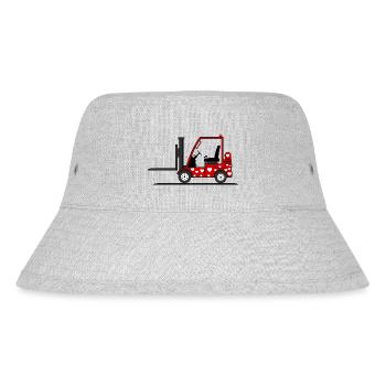 Staplerfahrer Herz rot - Stanley/Stella recycelter Bucket Hat - Grau meliert - Vorne
