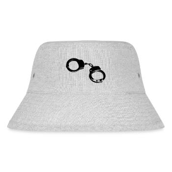Handschellen Fesseln Used Look JGA Game over Stahl - Stanley/Stella recycelter Bucket Hat - Grau meliert - Vorne