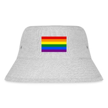 LGBT-Stolz-Flagge - Stanley/Stella recycelter Bucket Hat - Grau meliert - Vorne