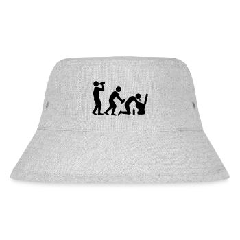 Drunken Evolution - Stanley/Stella recycelter Bucket Hat - Grau meliert - Vorne
