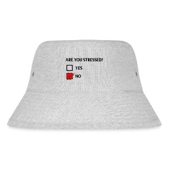 Are you stressed? - Bist du im Stress? - Stanley/Stella recycelter Bucket Hat - Grau meliert - Vorne