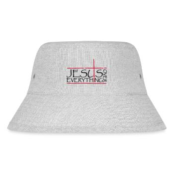 Jesus Over Everything - Stanley/Stella Recycled Bucket Hat - heather grey - Front