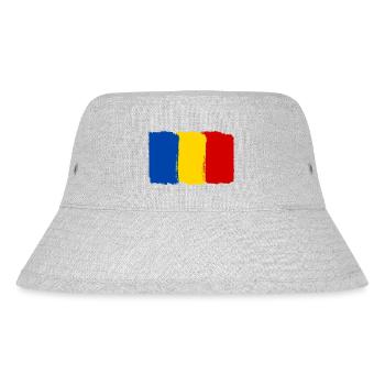 Rumenien Flagge used look - Stanley/Stella recycelter Bucket Hat - Grau meliert - Vorne