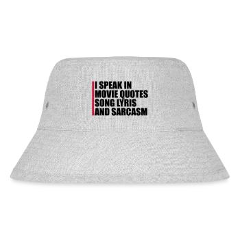 speak lyrics and sarcasm - Stanley/Stella Recycled Bucket Hat - heather grey - Front
