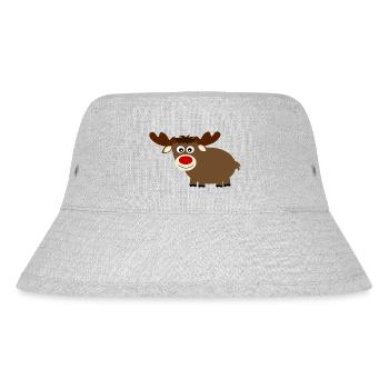 Reindeer Elk mignons cadeaux de Noël drôles - Bob recyclé Stanley/Stella - gris chiné - Devant
