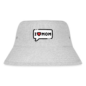 Liebe zu Mama - Stanley/Stella recycelter Bucket Hat - Grau meliert - Vorne