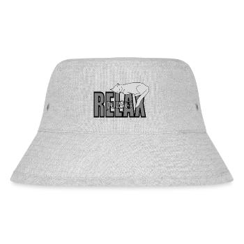 Cat Just Relax - Stanley/Stella recycelter Bucket Hat - Grau meliert - Vorne
