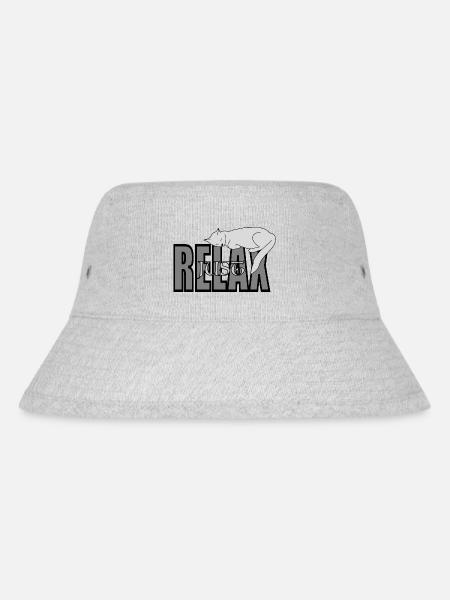 Cat Just Relax - Stanley/Stella recycelter Bucket Hat - Grau meliert