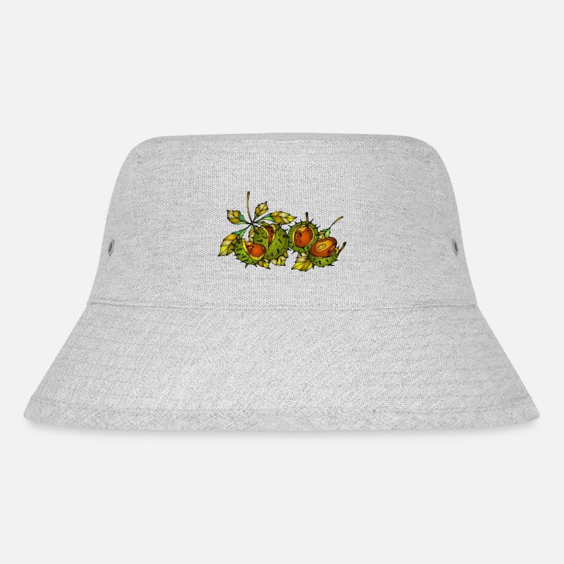 Kastanien - Stanley/Stella recycelter Bucket Hat - Grau meliert