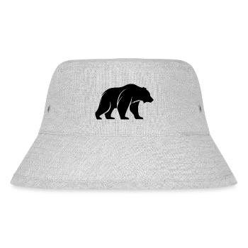 Black bear - Stanley/Stella Recycled Bucket Hat - heather grey - Front
