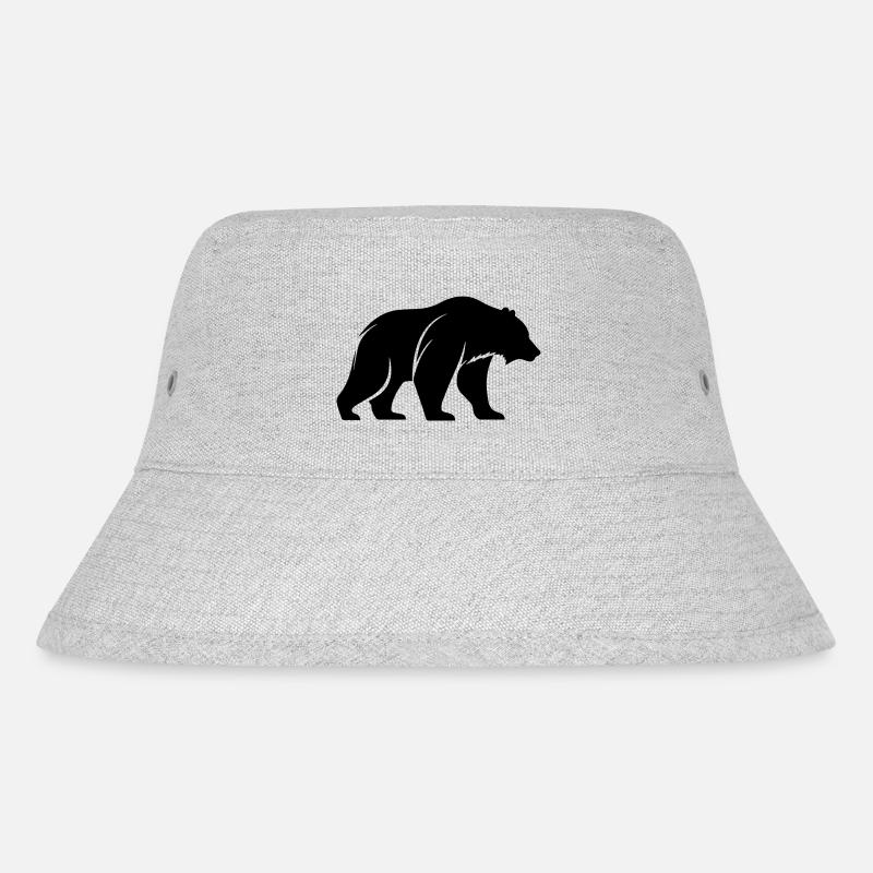 Schwarzbär - Stanley/Stella recycelter Bucket Hat - Grau meliert