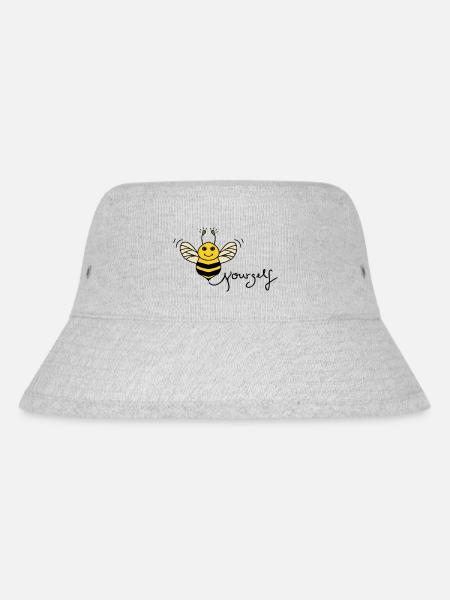 Bee yourself - Stanley/Stella recycelter Bucket Hat - Grau meliert