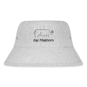 Maßhorn Bier Mass Biertrinken Feiern - Stanley/Stella recycelter Bucket Hat - Grau meliert - Vorne