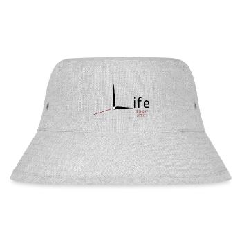 Das Leben ist kurz, es lebe - Stanley/Stella recycelter Bucket Hat - Grau meliert - Vorne