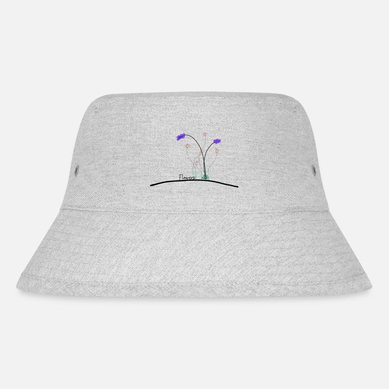 Flowers - Stanley/Stella recycelter Bucket Hat - Grau meliert