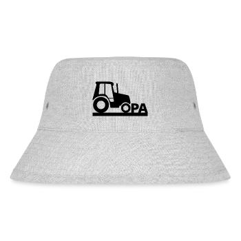 Opa Traktor Landwirt Großvater Geschenk - Stanley/Stella recycelter Bucket Hat - Grau meliert - Vorne