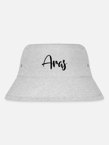 Vorname - Aras - Stanley/Stella recycelter Bucket Hat - Grau meliert