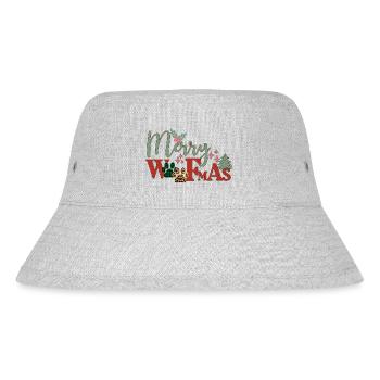 Merry Woofmas - Stanley/Stella recycelter Bucket Hat - Grau meliert - Vorne