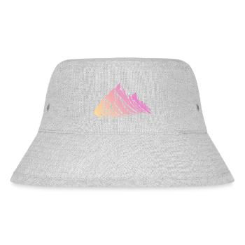 Berge Wandern Symbol - Stanley/Stella recycelter Bucket Hat - Grau meliert - Vorne