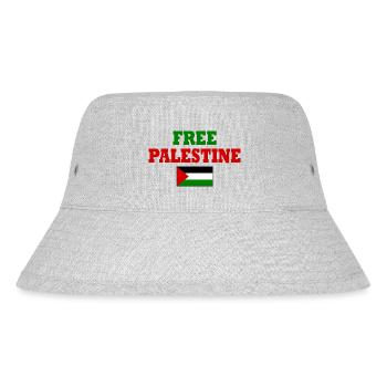Free palestine - Stanley/Stella Recycled Bucket Hat - heather grey - Front