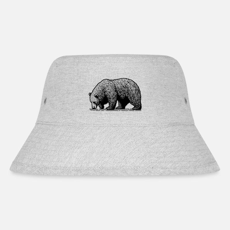Bär - Stanley/Stella recycelter Bucket Hat - Grau meliert